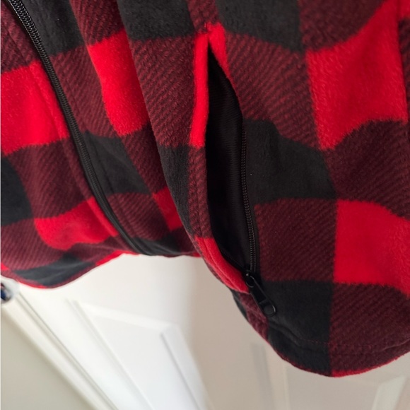 Columbia Benton Springs fleece jacket plaid red and black women’s plus size 2X - Picture 3 of 7